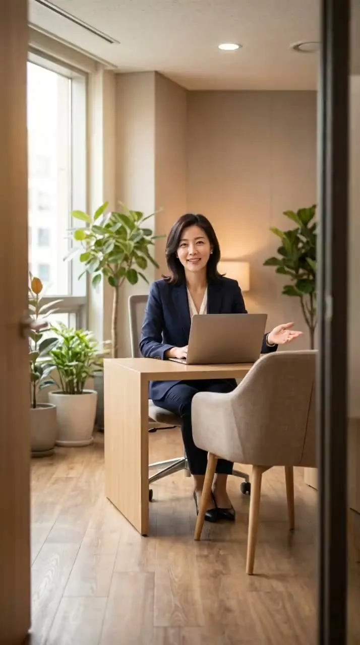 JobClaw 영상 면접관이 화상 면접을 진행하는 장면